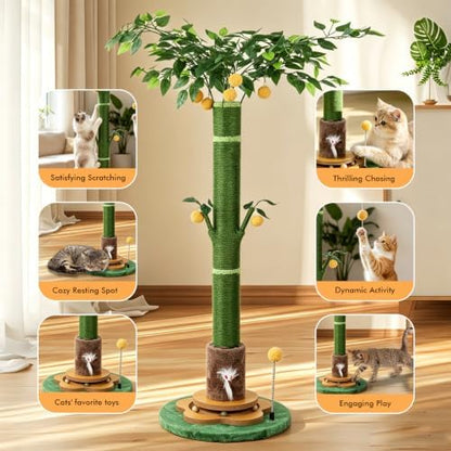 47'' Extra Tall Cat Scratching Post, Cute Cat Scratching Post