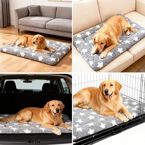Dog Bed Mat, Reversible Crate Pad & Durable Dog Bed