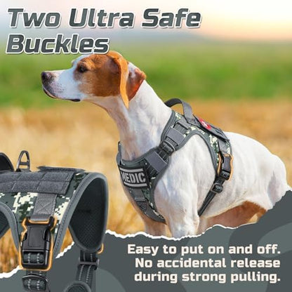 rabbitgoo Tactical Dog Harness for Medium, No Pull Military Service Vest