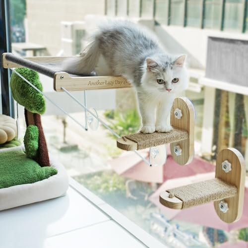 PETKARAY Cat Window Perch, Foldable Cat Hammock