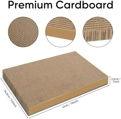Cat Scratcher 4-Pack Refills, Large Cardboard Pads