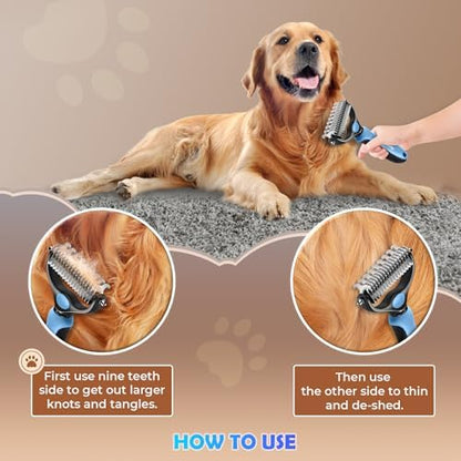 Undercoat Rake for Dogs & Cats, Dematting Comb