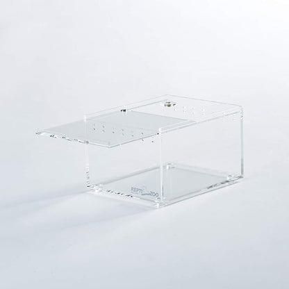 REPTI ZOO Magnetic Acrylic Case 4.1"x3.3"x2.5" Nano Enclosure Reptile Breeding Box Terrarium Cage Tank Tarantula Scorpion Sling Isopods Lizards Roach Invertebrates Insect Mantis