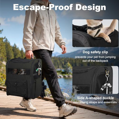 Pet Carrier Backpack with Elevated Booster Pad