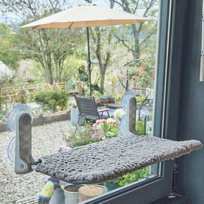 AIWIKIDE Cat Window Perch, Easy Install Bracket, Portable Wall Hammock