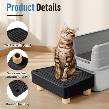 Extra Large Cat Litter Box Step Ramp, Cat's Litter Catcher Mat