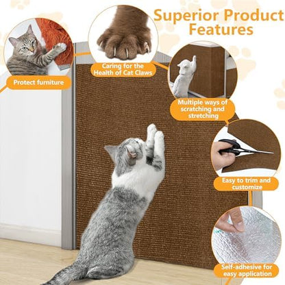 Cat Scratch Pad for Wall, Scratch Furniture Protector