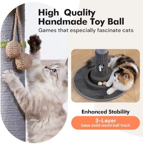 Woochpet 35"Cat Scratching Posts, Interactive Cat Toys