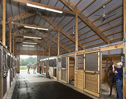 American Floor Mats - Heavy Duty Stall Tiles - Stable/Horse Flooring - Thick, Durable Rubber Solid Black 6 Center Tiles 1/2" Thick Expansion Set