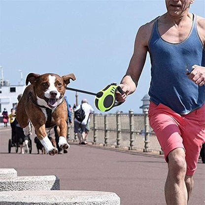 Retractable Green Dog Leash for Medium & Small Dogs & Cats