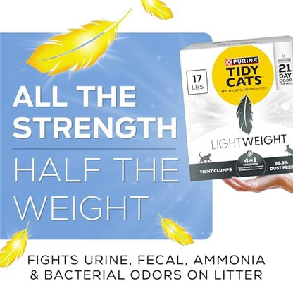 Purina Tidy Cats LightWeight 4-in-1 Strength Cat Litter, 17 lb