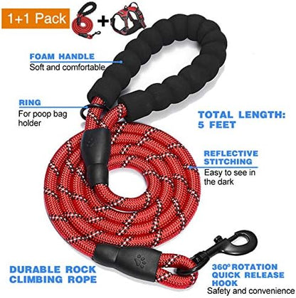tobeDRI No Pull Dog Harness Adjustable Reflective Oxford Easy Control Medium