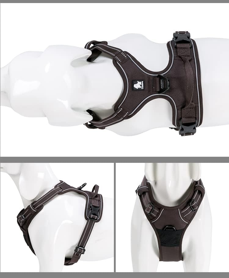 TRUE LOVE Adjustable No-Pull Dog Harness Reflective Pup Vest Harnesses