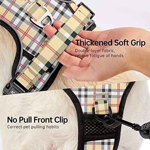 NESTROAD Dog Harness for Medium Sized Dog, No Pull Dog Vest Harness Set