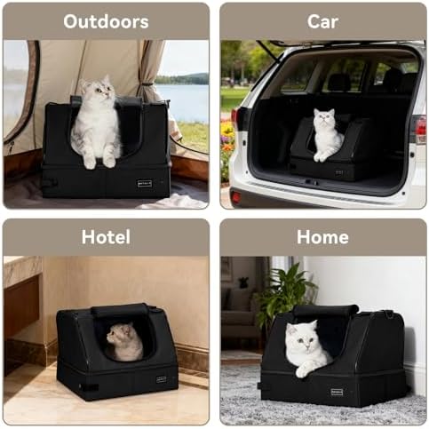 PETSFIT Portable Travel Cat Litter Box