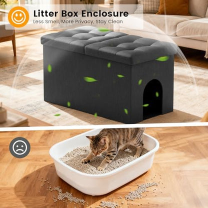 3-in-1 Cat Litter Box Enclosure