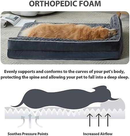 BFPETHOME Orthopedic Washable Dog Bed, Sleeping Couch