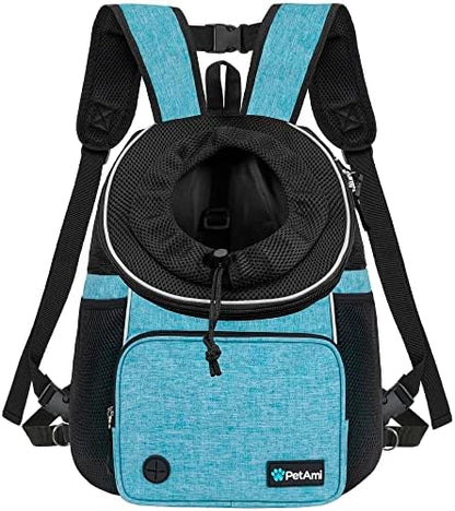 PetAmi Front Carrier Backpack for Dogs and Cats, Adjustable Ventilated Pet