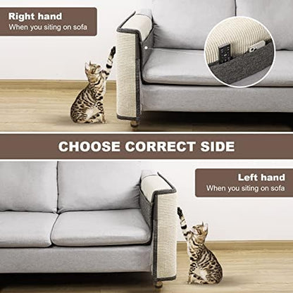Upgraded Cat Scratch Sisal Sofa Protector, Furniture Couch Protector from Cat
