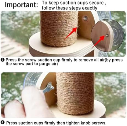 38.5in Scratching Post with Window Shelf Set