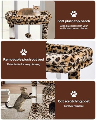 SYANDLVY Small Leopard Print Cat Tree