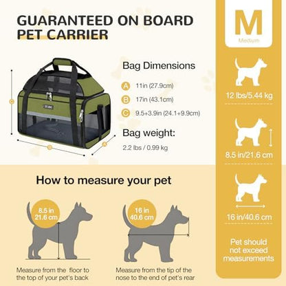 Lekereise Top-Expandable Pet Carrier 17x11x9.5 Inch Alaska Hawaiian Airline