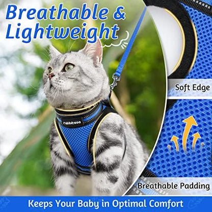 rabbitgoo Cat Harness and Leash Set, Step-in Soft Vest