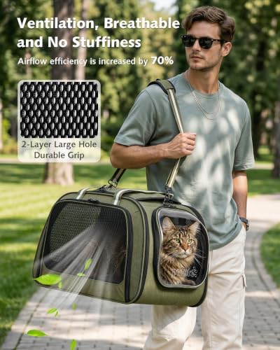 Pecute Cat Carrier, Double Bubble Pet Carrier