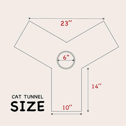Tempcore 3 Way Collapsible Cat Tunnels, Indoor Cat Toys with Peek Hole & Ball, Perfect for Kittens & Rabbits
