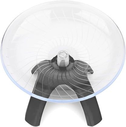 Hamster Wheel Silent Hamster Exercise Wheel Running Spinner Hamster Flying Saucer for Hamsters Gerbils Mice and Other Small Pets (Black)