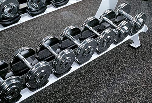 American Floor Mats 1/4in (7mm) Thick 10% Mocha 4' x 17' Heavy Duty Rubber Rolls, Protective Exercise Mats, Home Gym Rubber Flooring
