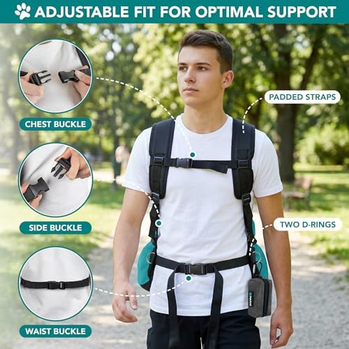 PetAmi Dog Carrier Backpack, Hands Free Front Pet Carrier, Teal Blue