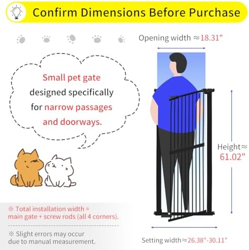 Lumizone 61.02" Extra Tall Pet Gate