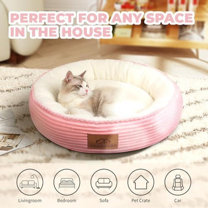 Zerbuger 23in Pink Round Dog Bed Sofa