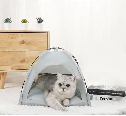 Cat Tent – Lightweight & Breathable Waterproof Shelter Designed for Indoor/Outdoor Adventures, Giving Your pet Safe Outdoor Exploration Joy. (Slate Gray, 15.7×15.7 in)