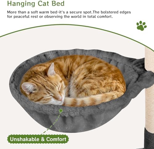 Aotaide 68in Cat Tower with 8 Scratching Posts & Hammock