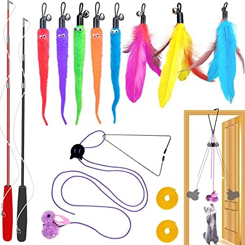 ZPH Cat Toys Interactive for Indoor Cats, Interactive Feather Toy for Teaser