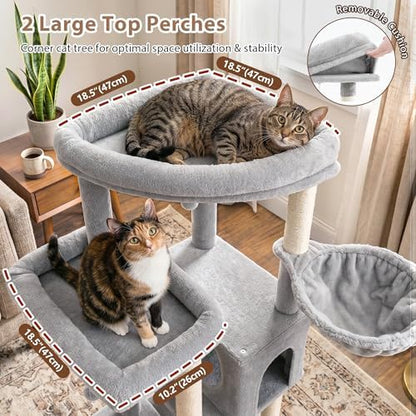 Gitelsnour Cat Tree, 78.7'' Cat Tower, 2 Big Condos