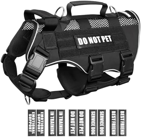 WINSEE Tactical Molle Vest Mesh Dog Harness