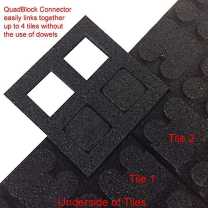 American Extreme Rubber Gym Mats - 1 Inch Thick, Colorful, Soundproof - 35% Grey/White 4 Pack (Covers 16 Sq Ft)