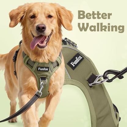 Funfox Dog Harness No Pull, Adjustable Pet Vest Harness, Super Soft Material