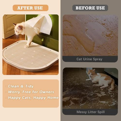 Cat Litter Mat Litter Trapping Mat, 19.29"×14.96", Cat Litter Box Mat