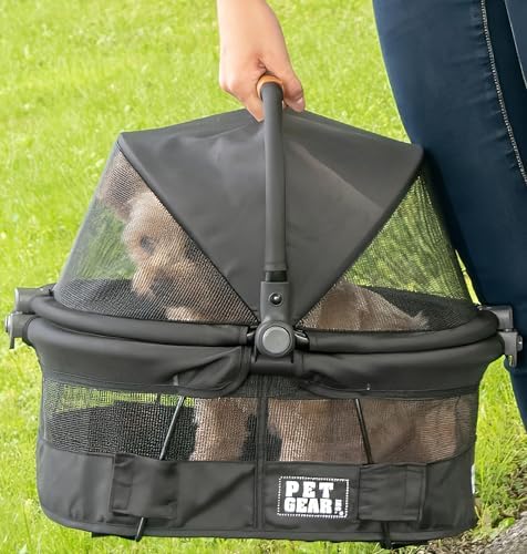 Pet Gear No-Zip View 360 Pet Carrier & Car Seat, Dark Charcoal