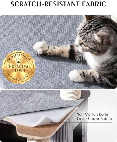 Maine Coon Cat Tree for Large Indoor Cats, Cat Tower, Stable Base