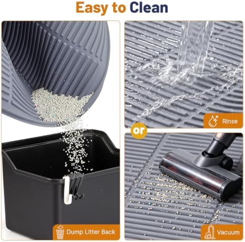 Cat Litter Mat XL, 46x35in Extra Large Waterproof Litter Box Mat