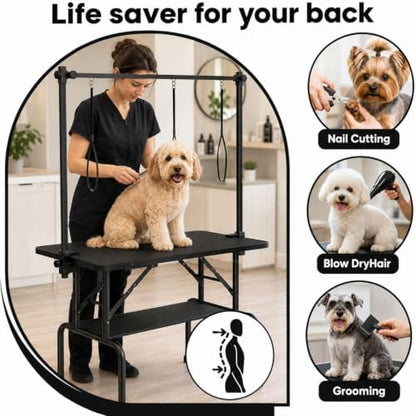 46 Inch Foldable Dog Grooming Table