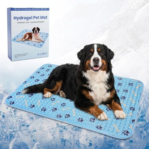 Cooling Dog Bed 44 Inch, Patent Self-Cooling Gel Mat
