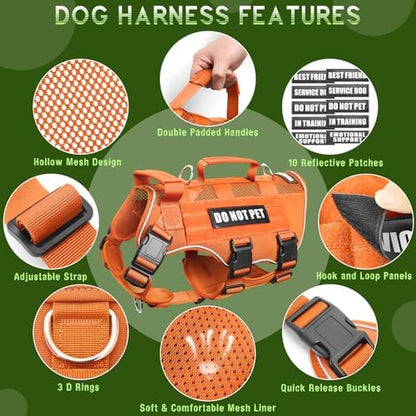 WINSEE Tactical Molle Vest Mesh Dog Harness