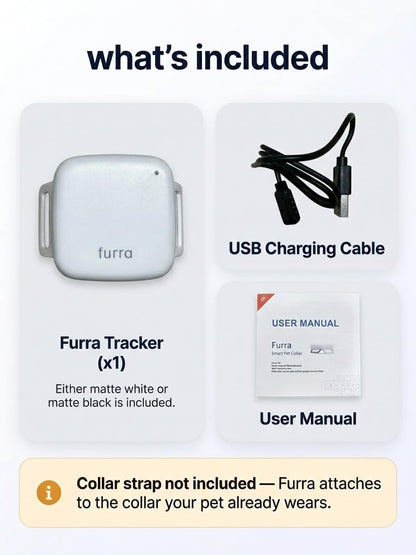 Premium Smart GPS Pet Tracker – Escape Alerts, Black or White