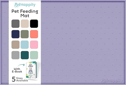 Dog Food Mat - 28x18 Raised Edges Dogs Mat for Food and Water Prevent Spill, Waterproof Cat Food Mats Protect Floors, Easy Clean Dog Bowl Mats for Food and Water, Silicone Pet Feeding Placemats
